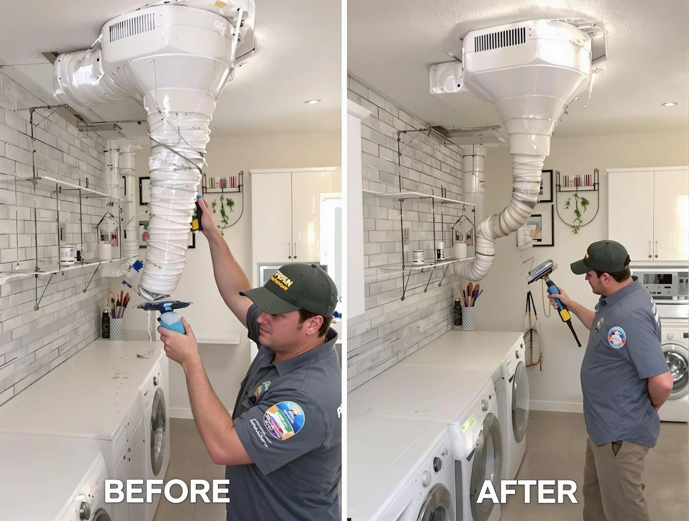 Professional dryer exhaust vent cleaning by San Bernardino Dryer Vent Cleaning in San Bernardino