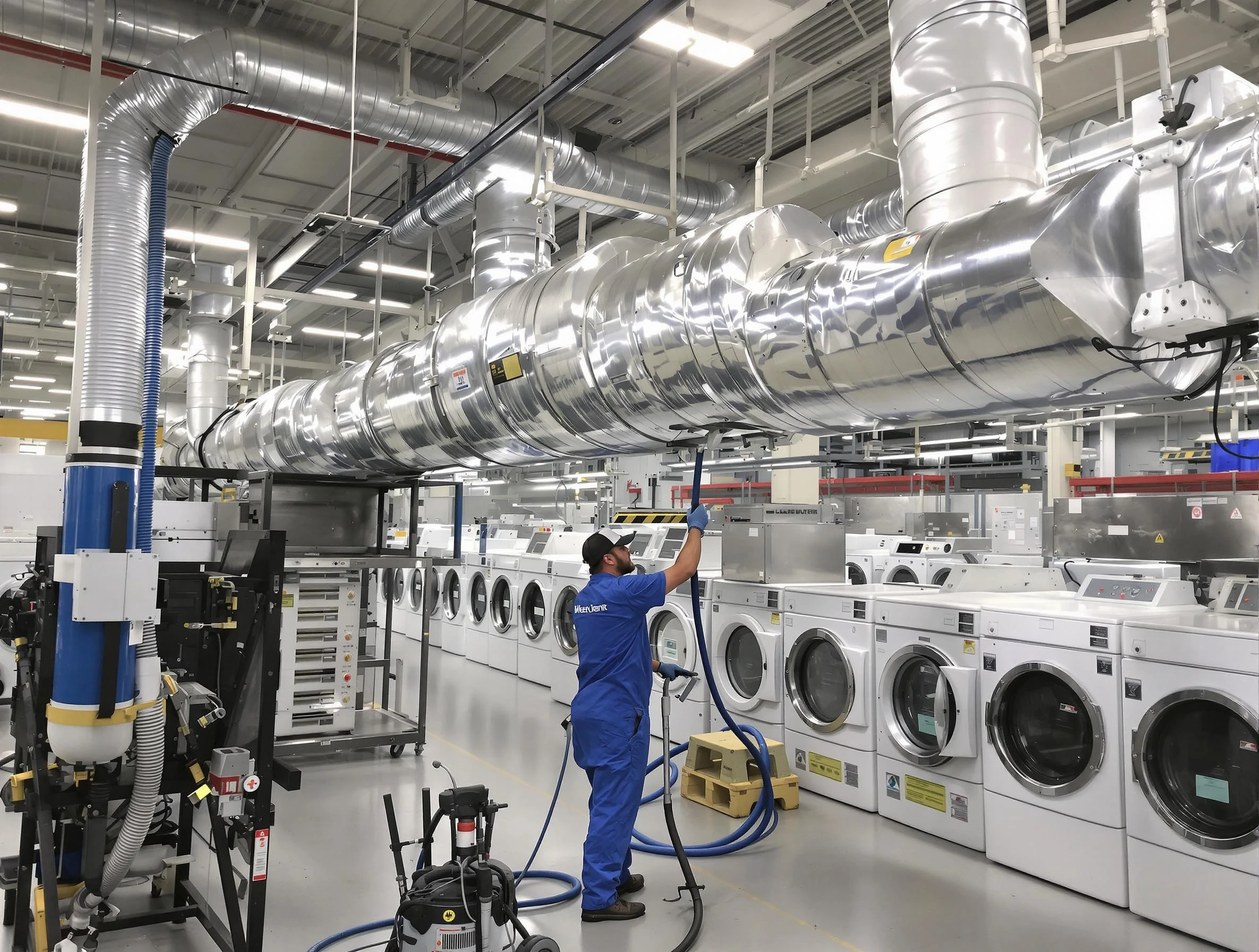 San Bernardino Dryer Vent Cleaning team performing heavy-duty industrial dryer vent cleaning in San Bernardino